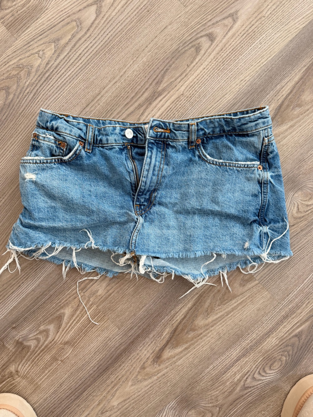 Zara Denim Mini Skort Size US 8